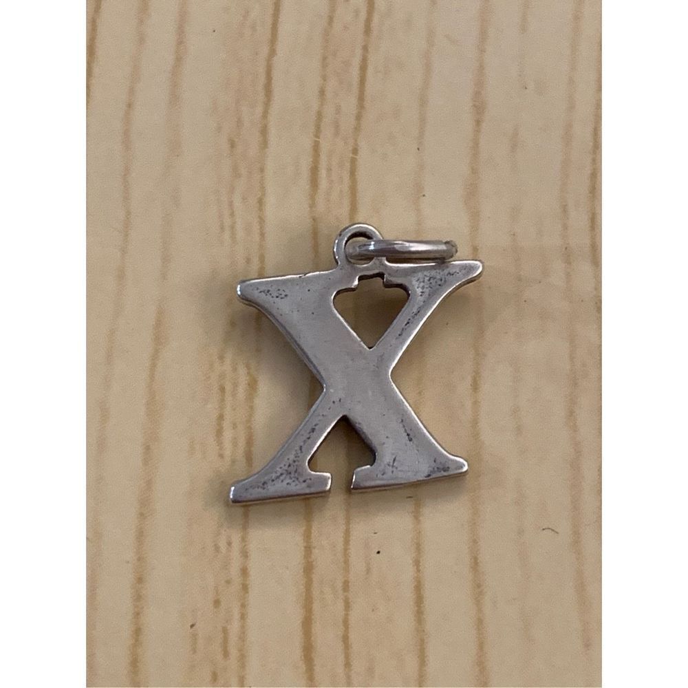 .925 Large Letter X Sterling Silver Jewelry Charm #alphabet